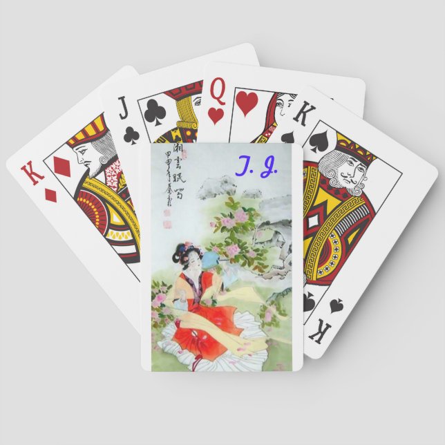 Personalised Playing cards with Chinese Motif (Back)