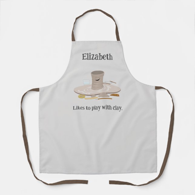 Personalised Plays With Clay All-Over Print Apron (Front)