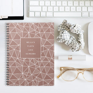 Personalised Plots & Schemes Geometric Pattern Notebook