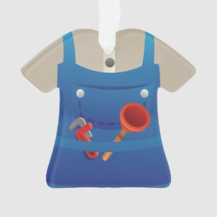 Personalised Plumber Christmas Holiday Ornament