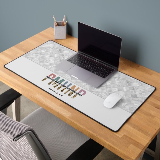 Personalised PMHNP Psychiatric Mental Health Nurse Desk Mat (Office 2)