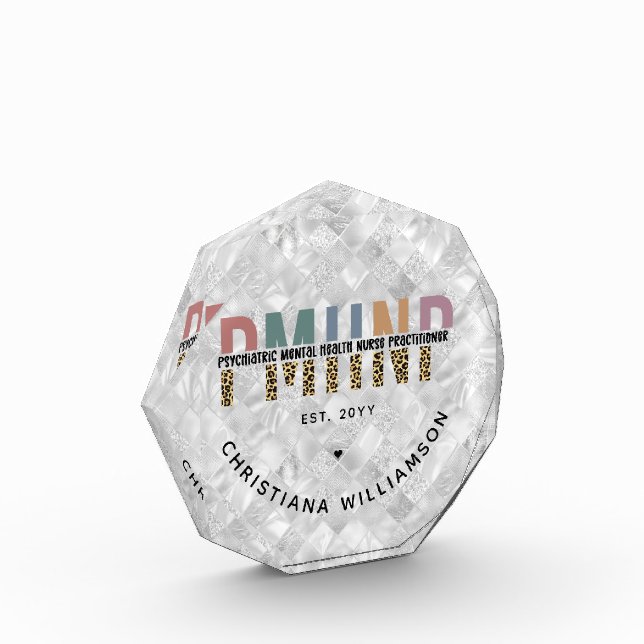 Personalised PMHNP Psychiatric Mental Health Nurse Photo Block (Left)