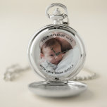 Personalised Pocket Watch With Photo & Custom Text<br><div class="desc">Add a photo from Instagram,  your computer or phone and a personal message to this modern pocket watch with custom text around the top and bottom. If you need any help customising this,  please message me using the button below and I'll be happy to help.</div>