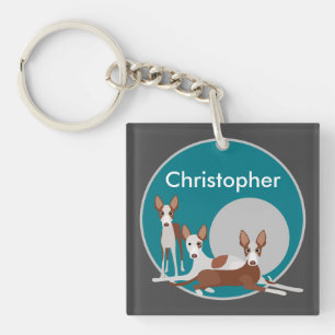 Personalised Podenco Dogs  Key Ring