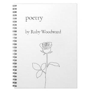 Personalised poetry notebook