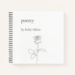 Personalised poetry notebook