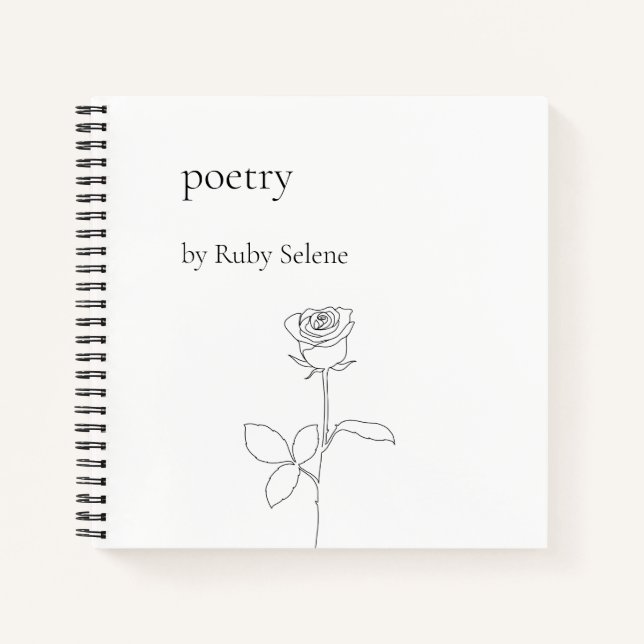 Personalised poetry notebook (Front)