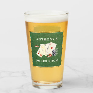 Personalised Poker Card Party Glass