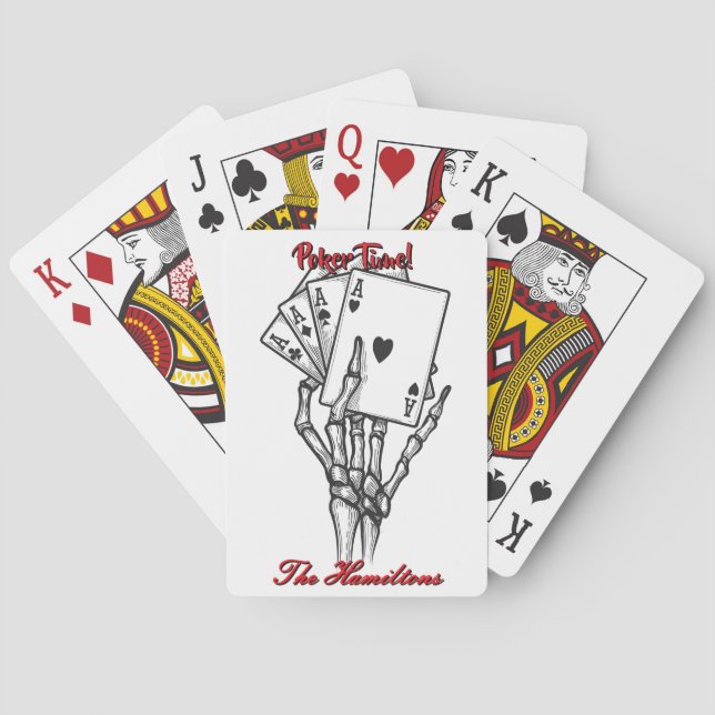 Personalised Poker Cards Skeleton Hand (Back)