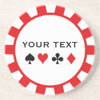 Personalised Poker Chip coasters