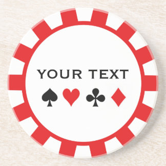 Personalised Poker Chip coasters