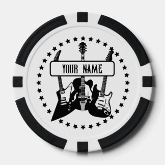 Personalised Poker Chips For Guitar Player