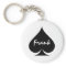 Personalised poker keychain with ace of spades
