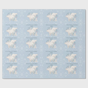 Personalised Polar Bear Christmas  Wrapping Paper