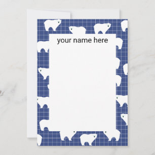 Personalised Polar Bear Notecards