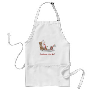 Personalised Polar Bear Penguin Friends Grandmom Standard Apron