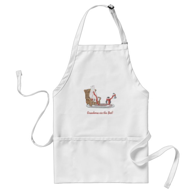 Personalised Polar Bear Penguin Friends Winter     Standard Apron (Front)