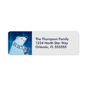 Personalised Polar Bear Return Address Labels