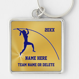 Personalised Pole Vaulter Gifts for Girls Key Ring