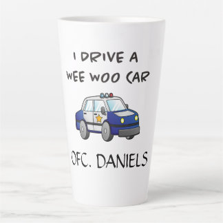 Personalised Police Car Latte Mug