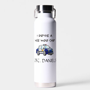 Personalised Police car  Water Bottle