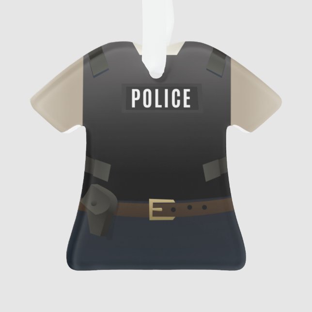 Personalised Police Christmas Holiday Ornament (Front)