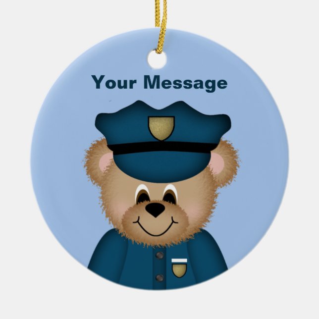 Personalised Police Christmas Ornament (Front)