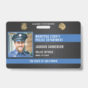 Personalised Police Law Enforcement Employee ID Badge