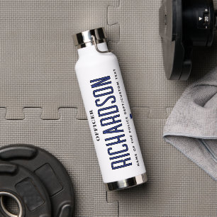 Personalised Police Law Enforcement Officer Gifts Water Bottle