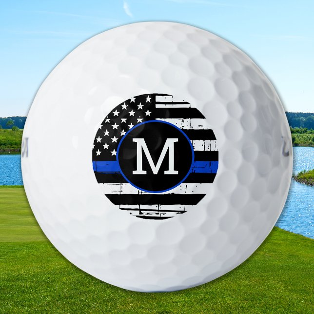 Personalised Police Law Enforcement Thin Blue Line Golf Balls (Creator Uploaded)