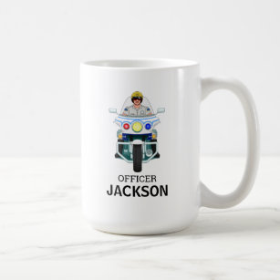 Personalised Police Motorcycle Officer Coffee Mug