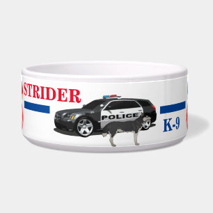 Personalised Police Name K-9 Dog Bowl