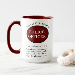 Personalised Police Officer Definition Mug