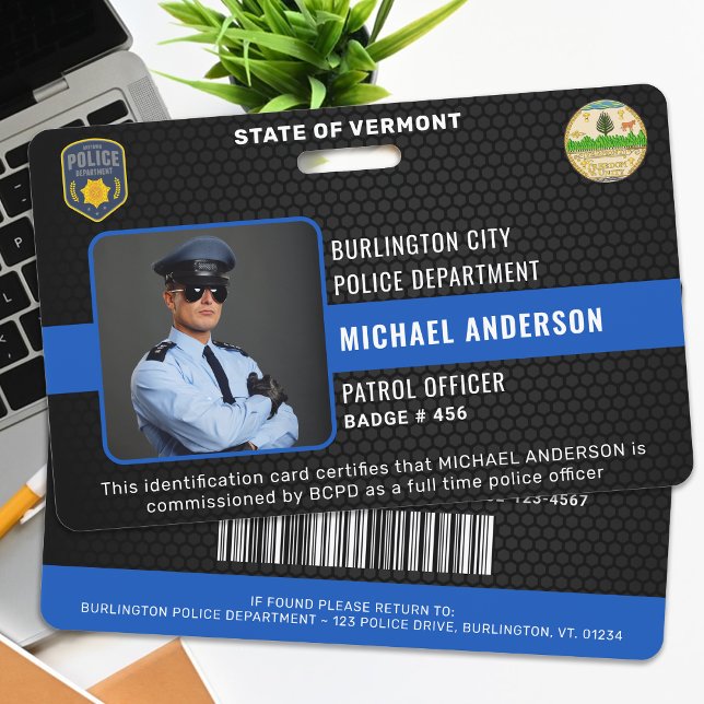 Personalised Police Officer Law Enforcement ID ID Badge (Creator Uploaded)