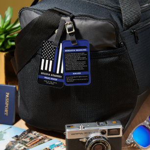 Personalised Police Officer Miranda Warning Luggage Tag