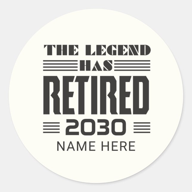 Personalised Police Officer Retirement Classic Round Sticker (Front)