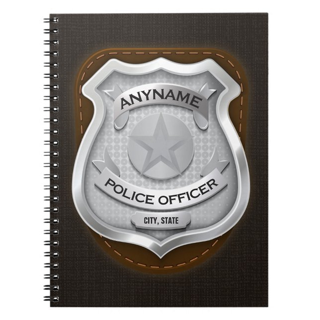 Personalised Police Officer Sheriff Cop NAME Badge Notebook (Creator Uploaded)