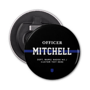 Personalised Police Officer Thin Blue Line Bottle Opener