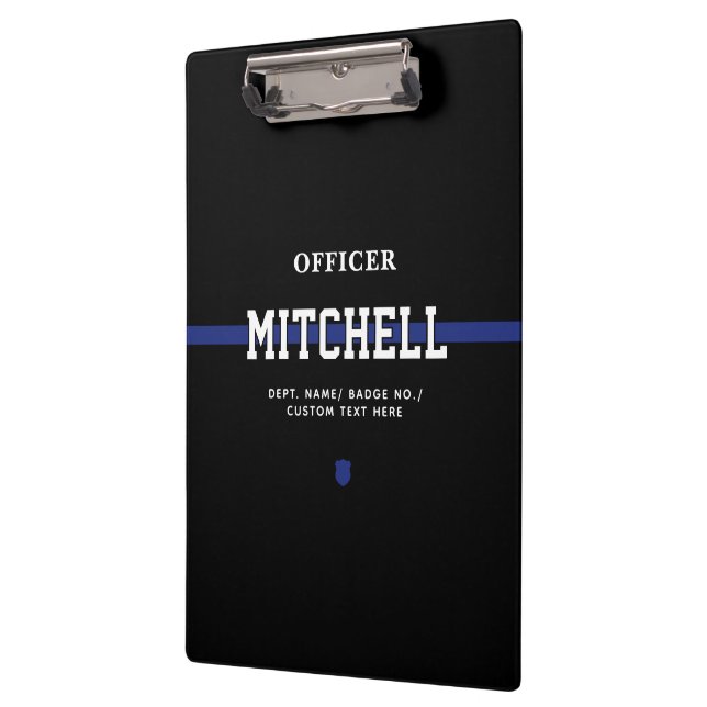 Personalised Police Officer Thin Blue Line Clipboard (Left)