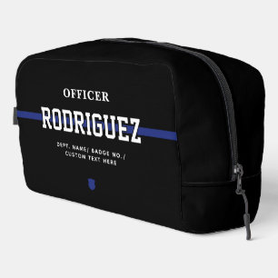 Personalised Police Officer Thin Blue Line Dopp Kit