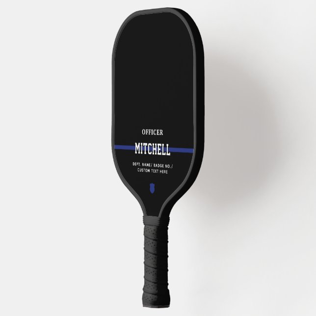 Personalised Police Officer Thin Blue Line Pickleball Paddle (Left)