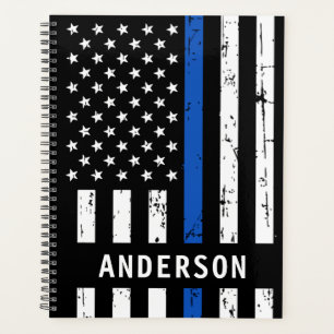 Personalised Police Officer Thin Blue Line Planner
