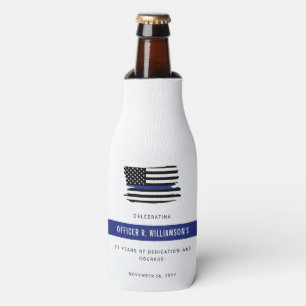 Personalised Police Retirement Celebration Bottle Cooler