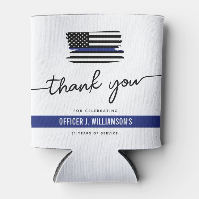 Personalised Police Retirement Celebration Can Cooler (Front)