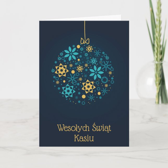 Personalised Polish Christmas Card (Front)