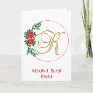 Personalised Polish Christmas Card