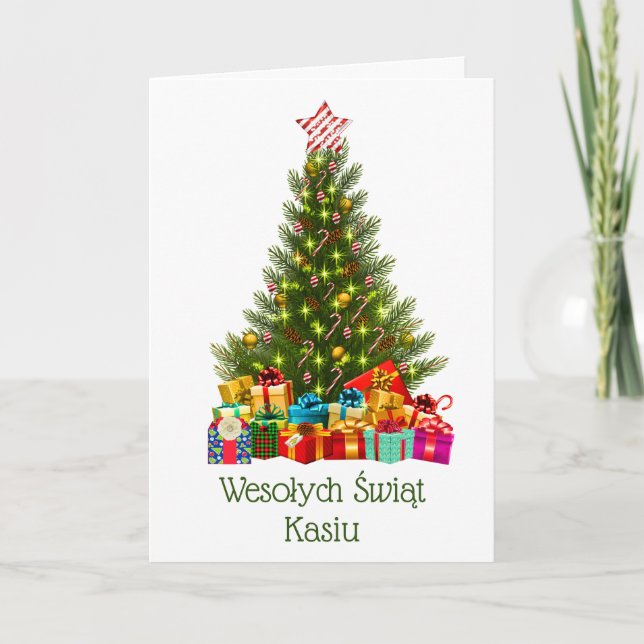 Personalised Polish Christmas Card (Front)