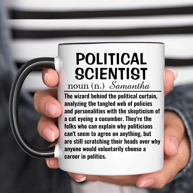 Personalised Political Scientist Definition Two-Tone Coffee Mug (Creator Uploaded)