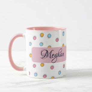 Personalised Polka Dot Coffee Mug