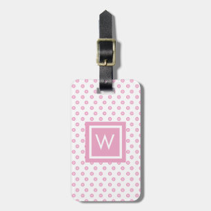 Personalised Polka Dot Monogram Luggage Tag